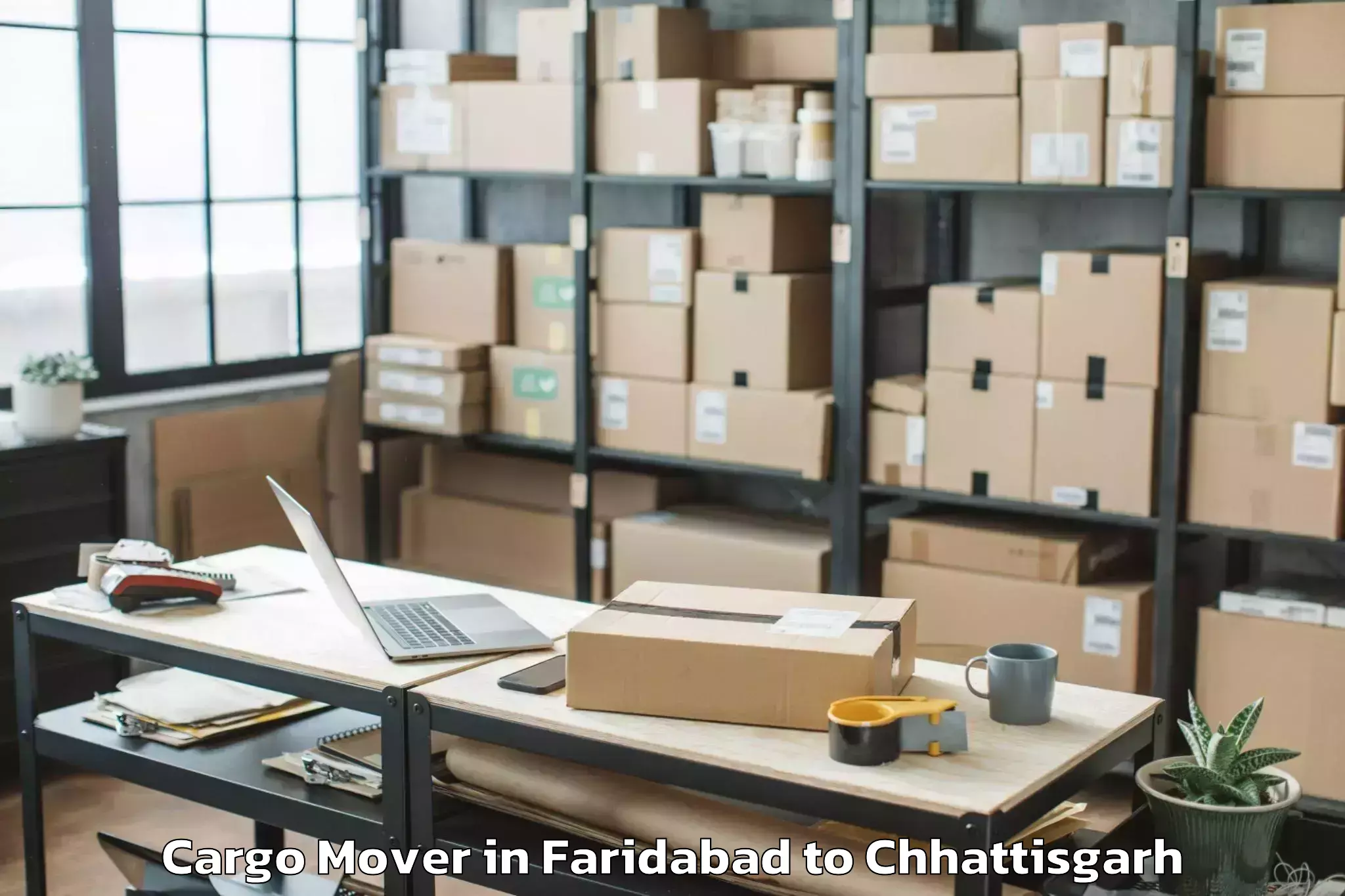 Easy Faridabad to Udaipur Dharamjaigarh Cargo Mover Booking